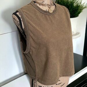 NWT- SKIMS- Sleeveless Boyfriend Crop Top- 4XL